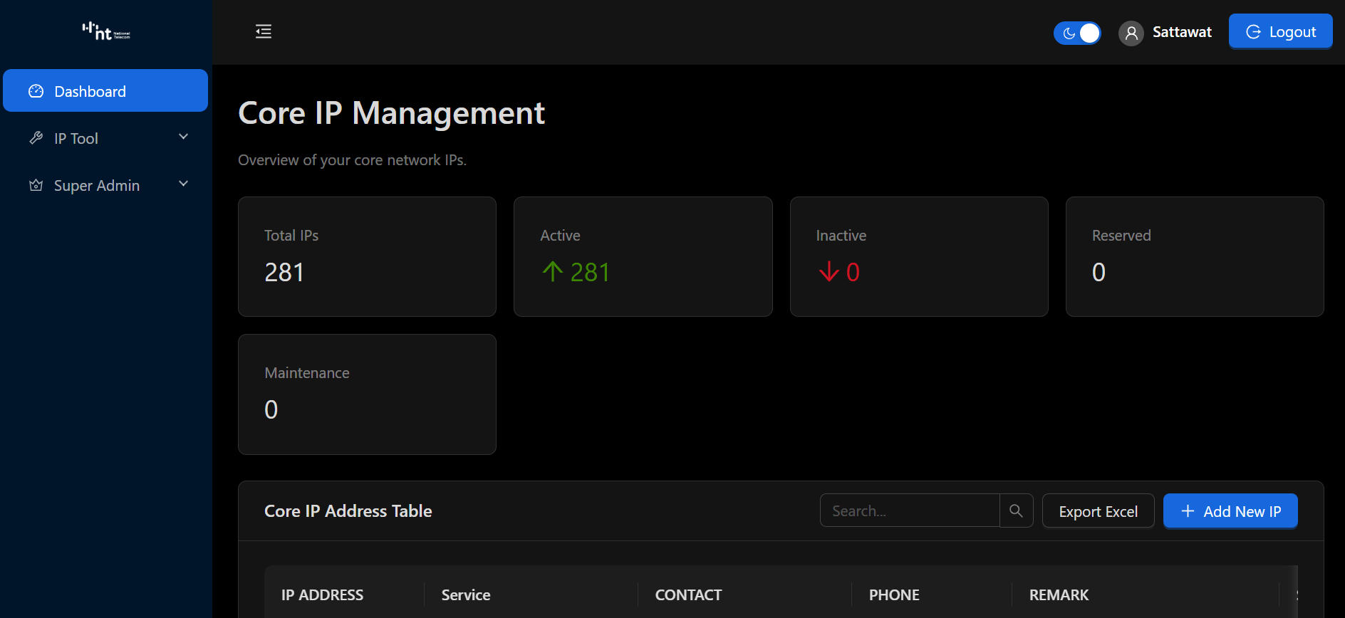 IP Management System screenshot